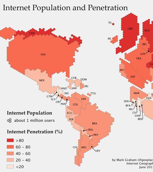High Speed Internet Penetration 57